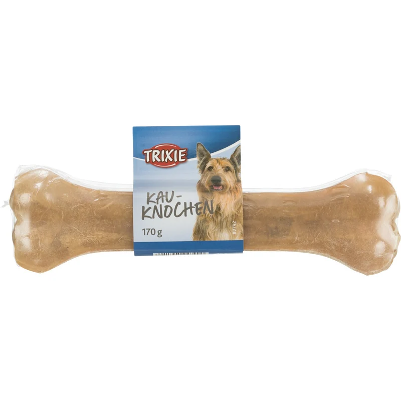 TRIXIE Rinderhaut Kauknochen für Hunde – gepresst, 100% natürlich