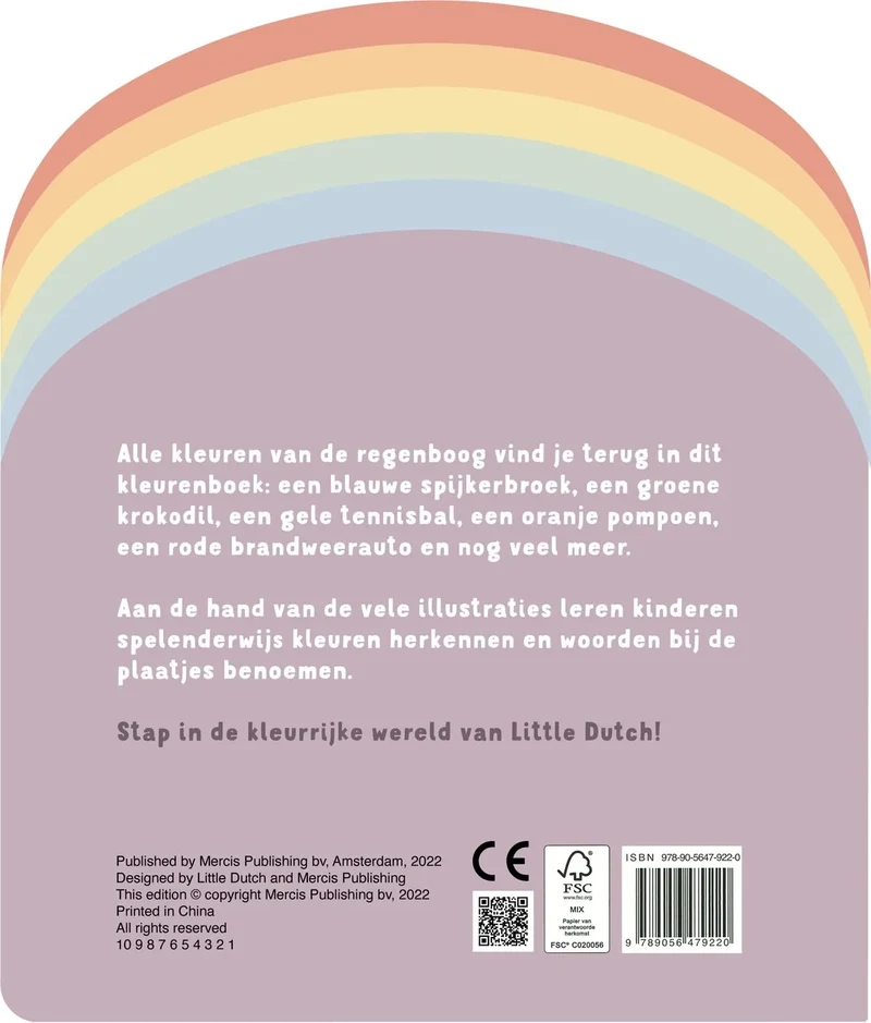 Kinderboek Regenboog Kleurenboek - NL