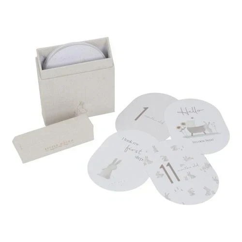 Mijlpaal kaarten - Beige - Baby Bunny - EN