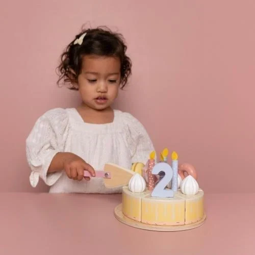 Houten Verjaardagstaartje - Roze - Essentials