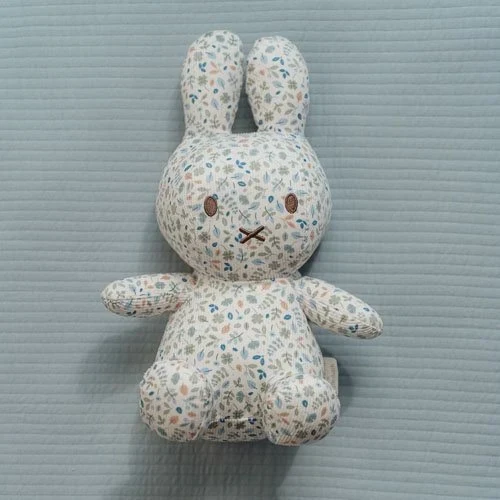 nijntje knuffel all-over print 30 cm - Blauw - Lucky Leaves