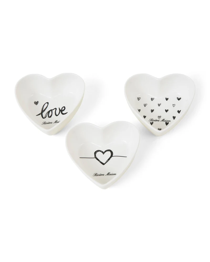 Herz-Schälchen 3er-Set "Lovely Heart Bowls" von Rivièra Maison