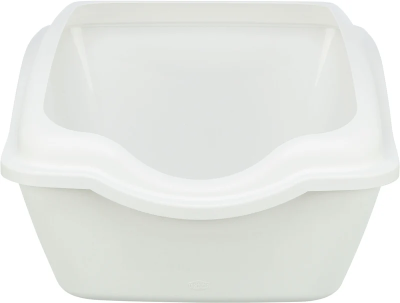 TRIXIE Cleany Cat Katzentoilette mit Rand – hohe Umrandung, Easy-Click, rutschfest, 54×45×21 cm