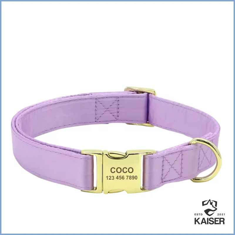 Personalisiertes Hundehalsband mit abnehmbaren Fliege und Blume