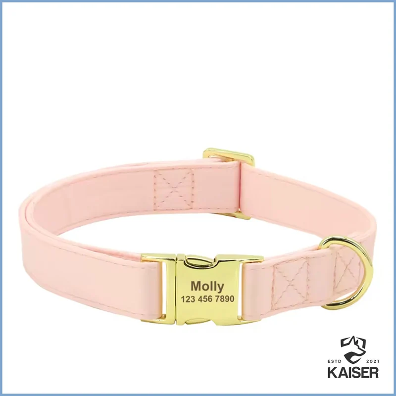 Personalisiertes Hundehalsband mit abnehmbaren Fliege und Blume