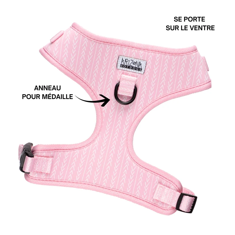 Sellerie Teckel Harnais Marshmallow Rose