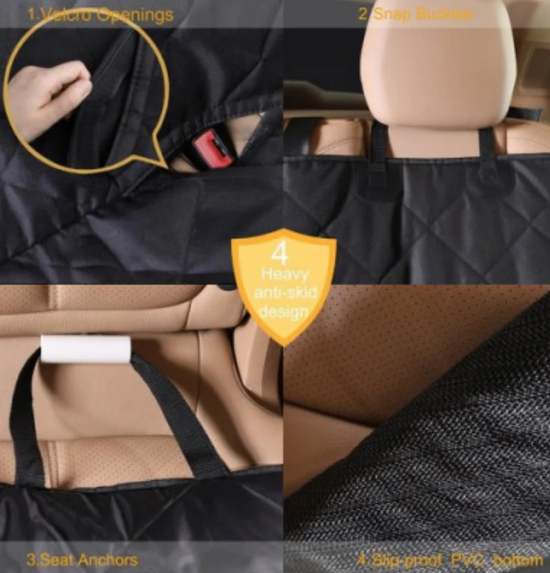 Premium Pet Car Seat Cover Hammock NonSlip Protector Mat Waterproof Cat Dog Back