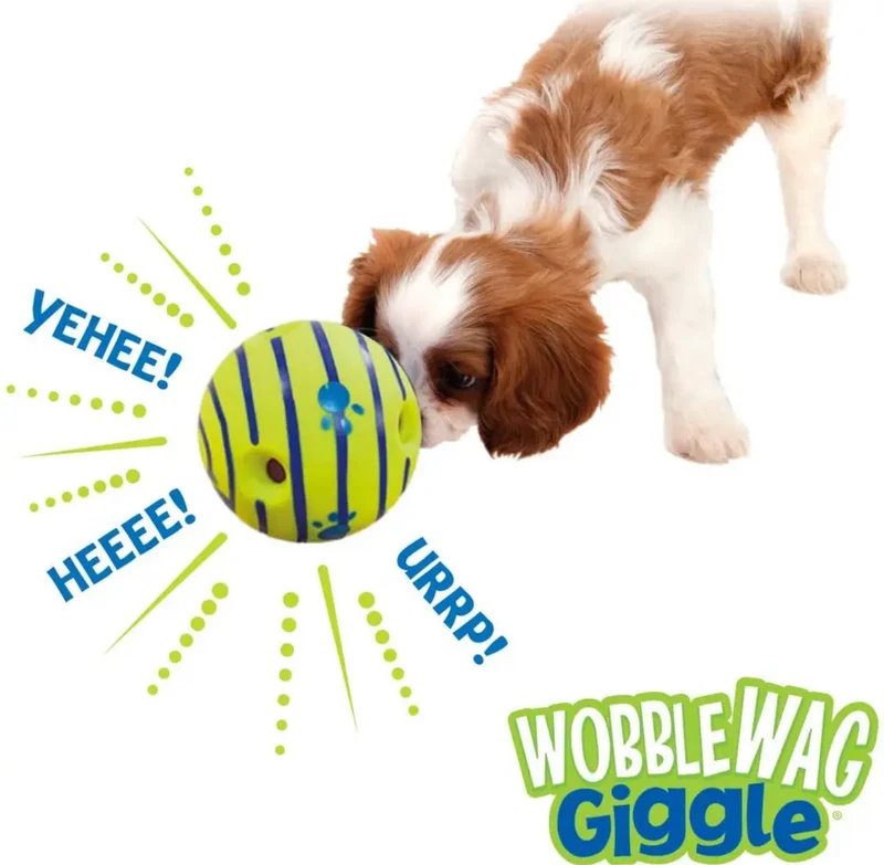 Wobble Wag Giggle Ball Dog Doggy Engoy Play Ball Rolling Shaken Rolling Shaken With Funny Sound
